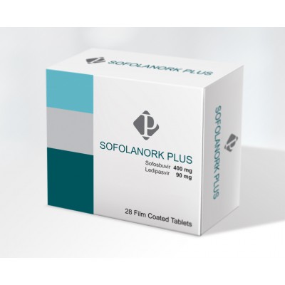 SOFOLANORK PLUS (Sofosbuvir 400 mg / Ledipasvir 90 mg) 28 Film-Coated Tablets.